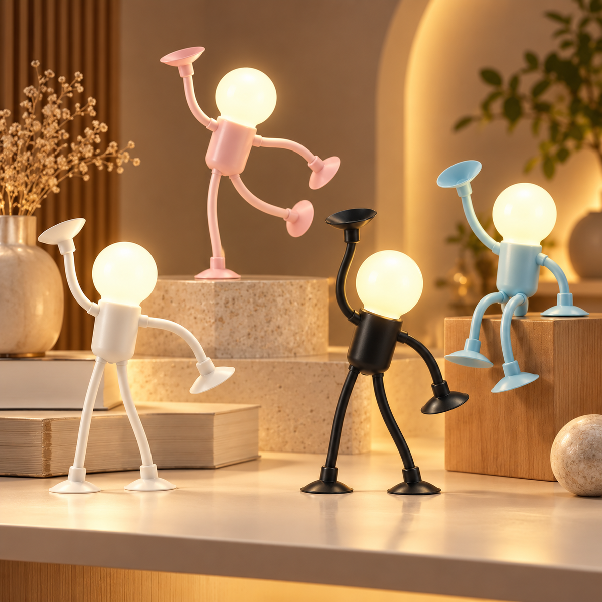Lampada da tavolo flessibile LED creativa, regolabile e pieghevole