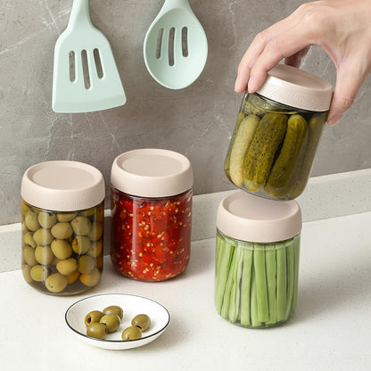 Barattoli Vetro Ermetici Contenitori Cucina Impilabili Conservazione
