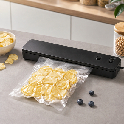 Envasadora al vacío de alimentos automática, compacta para encimera de cocina