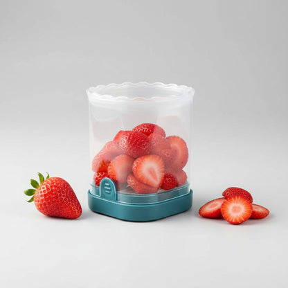 Cortador Frutas Acero Inoxidable 8 Cuchillas Rebanador Fresas
