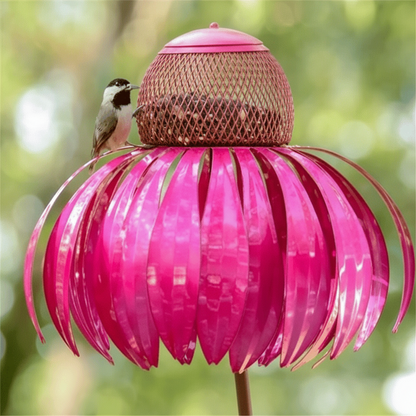 Vogelfutterstelle Metall Garten Sonnenblume Hängende Futter-Schale für draußen