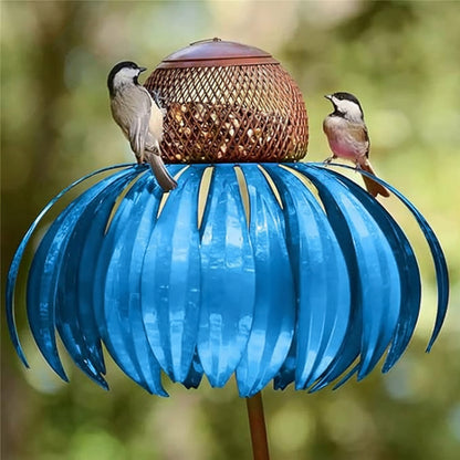 Vogelfutterstelle Metall Garten Sonnenblume Hängende Futter-Schale für draußen