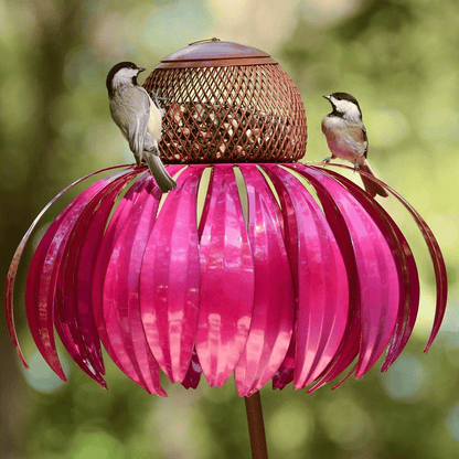 Vogelfutterstelle Metall Garten Sonnenblume Hängende Futter-Schale für draußen