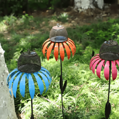 Vogelfutterstelle Metall Garten Sonnenblume Hängende Futter-Schale für draußen