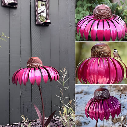 Vogelfutterstelle Metall Garten Sonnenblume Hängende Futter-Schale für draußen