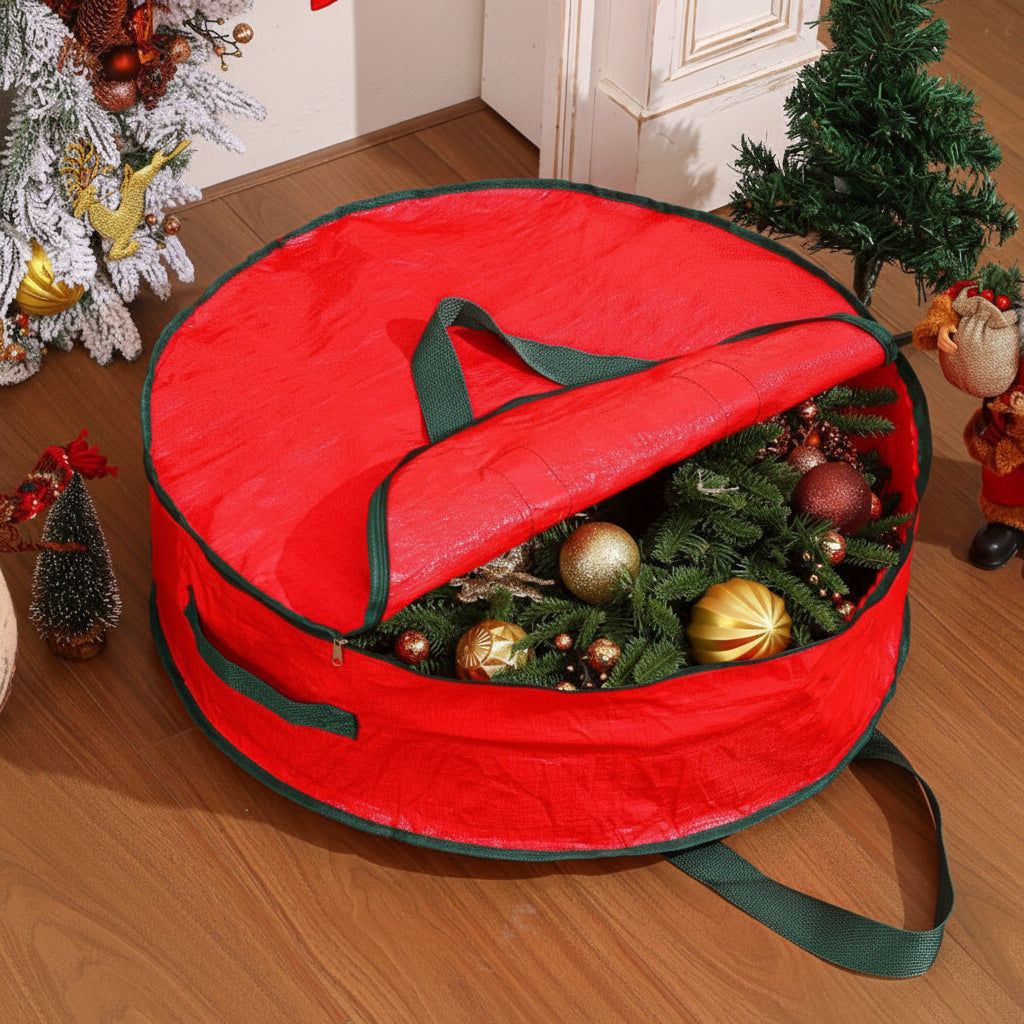 Bolsa de almacenamiento para guirnaldas Organizador de adornos navideños de polipropileno