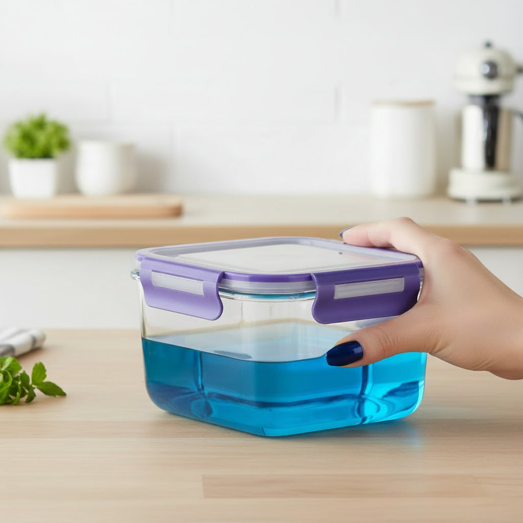 Juego de recipientes de vidrio para alimentos herméticos de borosilicato para preparación de comidas