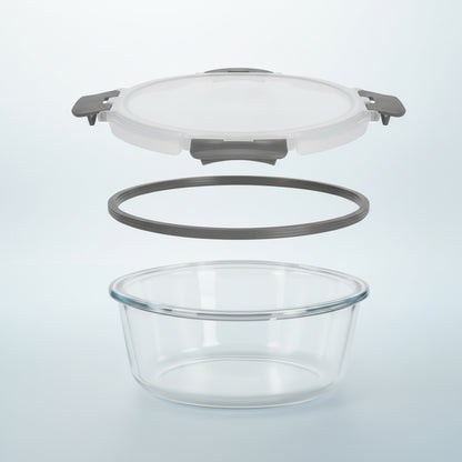 Juego de recipientes de vidrio para alimentos herméticos de borosilicato para preparación de comidas