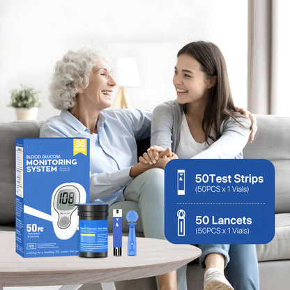 Glucose Monitor Kit Digital Blood Sugar Test Meter Set