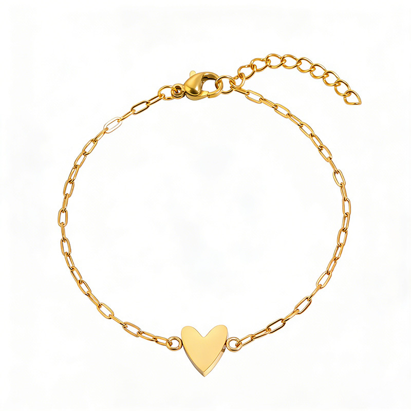 Pulsera Ajustable Cadena de Corazón Juego de Joyería para Parejas