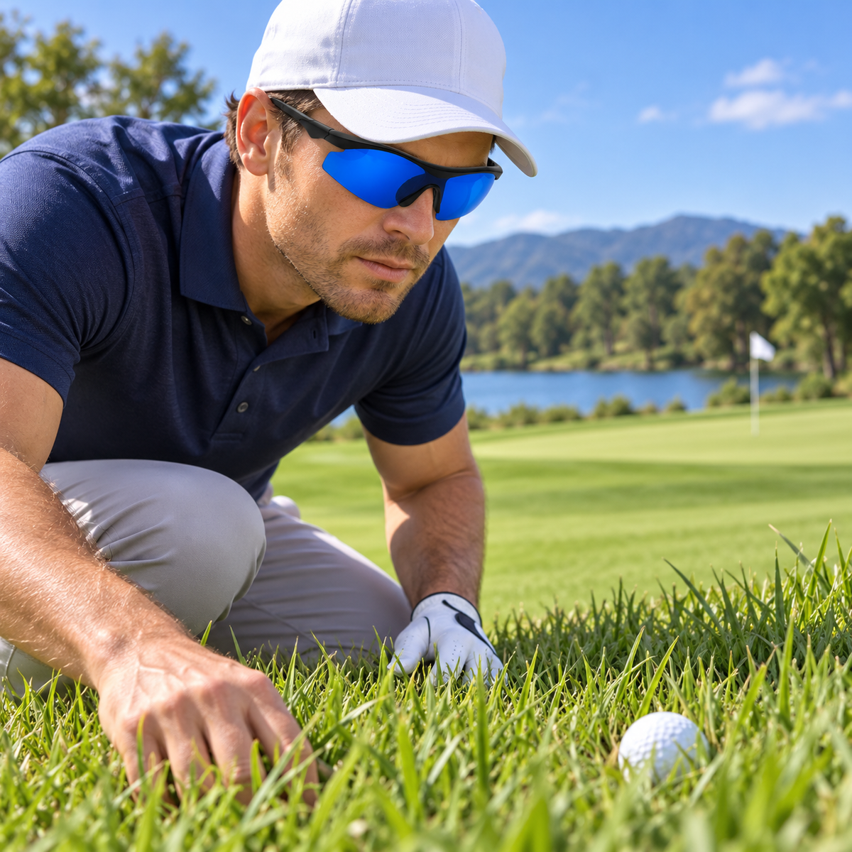 Getönte Golfball-Suchbrille mit verbesserter Sichtbarkeit