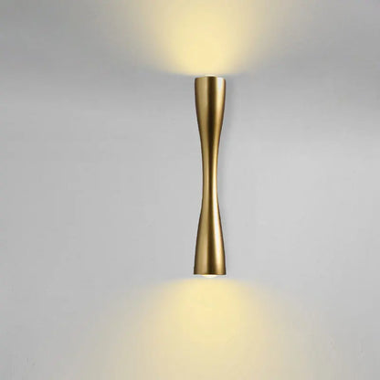 Lampada da parete moderna in oro | Lampada nordica impermeabile con luce verso l'alto e verso il basso