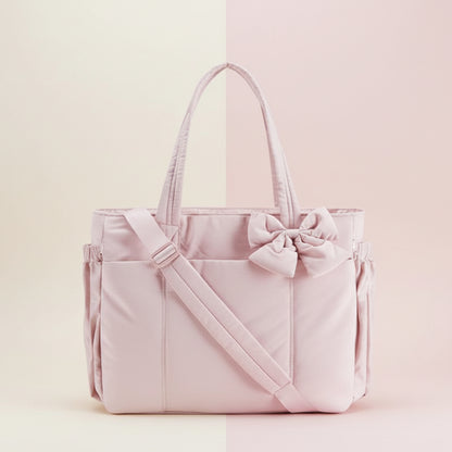 Tragetasche Damen Schleife Nylon Schultertasche Arbeit Reise