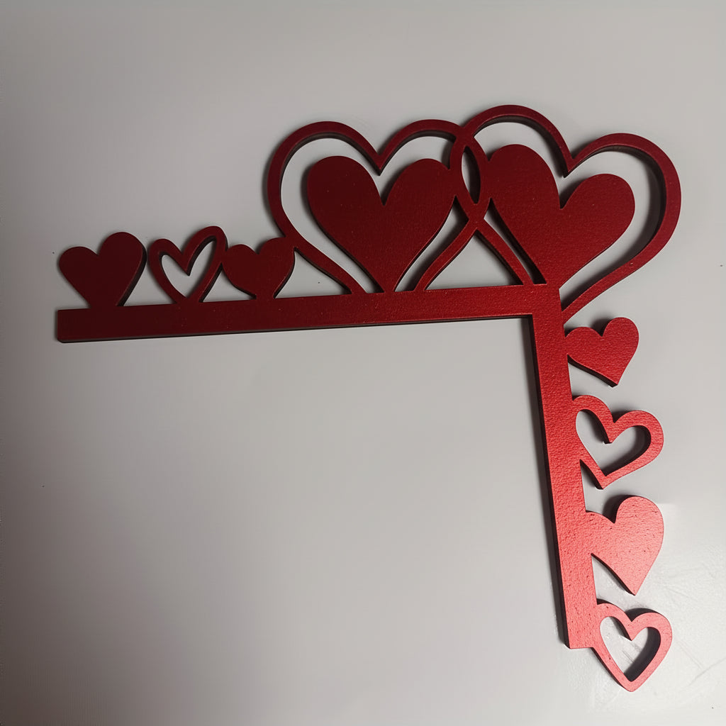 Adesivo Specchio Cornice a Forma di Cuore Decorazione da Parete in Acrilico per Stanza