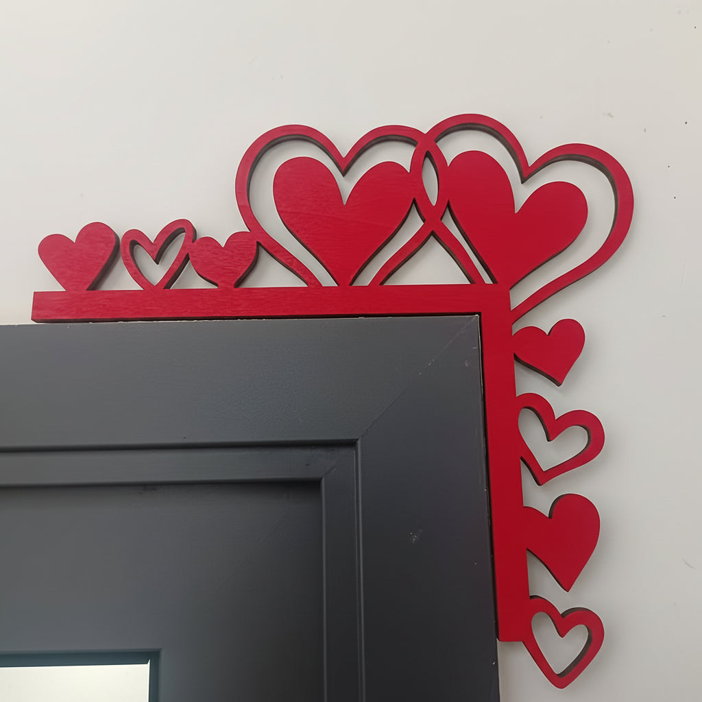 Adesivo Specchio Cornice a Forma di Cuore Decorazione da Parete in Acrilico per Stanza