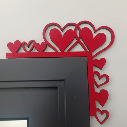 Adesivo Specchio Cornice a Forma di Cuore Decorazione da Parete in Acrilico per Stanza