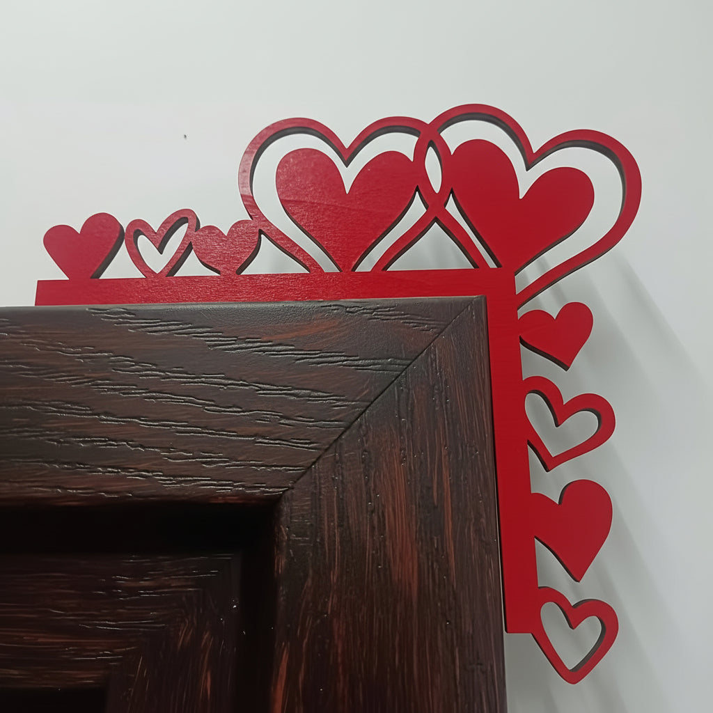 Adesivo Specchio Cornice a Forma di Cuore Decorazione da Parete in Acrilico per Stanza