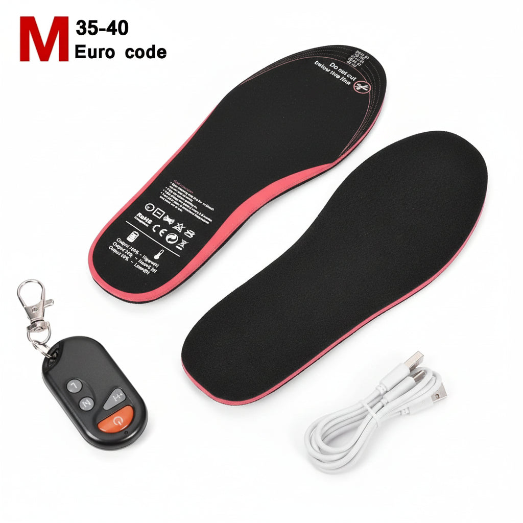 Heated Insoles Rechargeable Wireless Remote Winter Shoe Inserts
