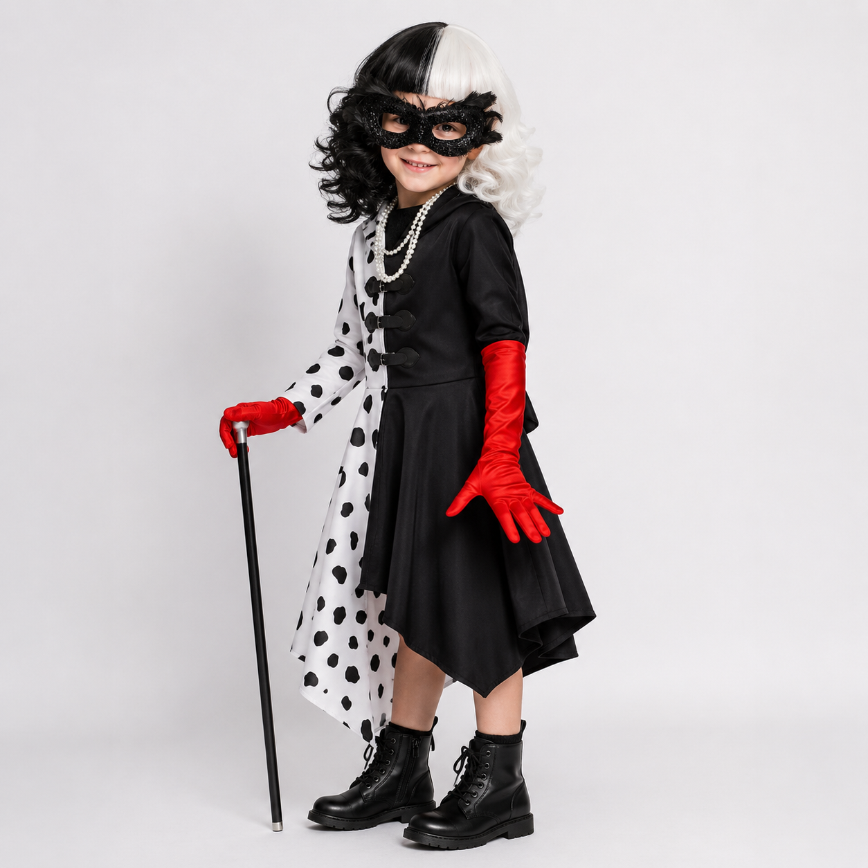 Halloween-Kostüm Spotted Kleid Cape Cosplay Outfit
