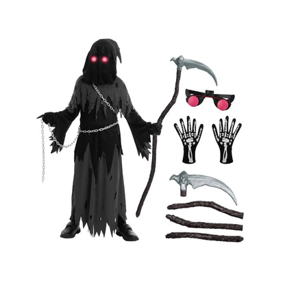 Fatos de Halloween Conjunto de Túnica com Capuz do Ceifador