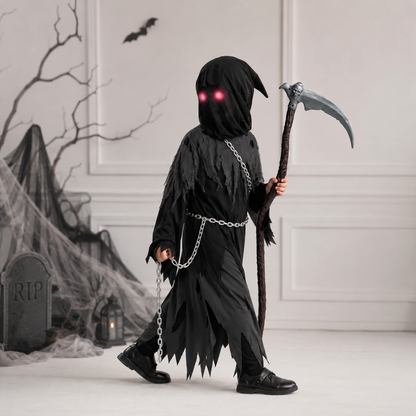 Fatos de Halloween Conjunto de Túnica com Capuz do Ceifador