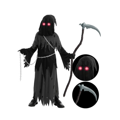 Fatos de Halloween Conjunto de Túnica com Capuz do Ceifador
