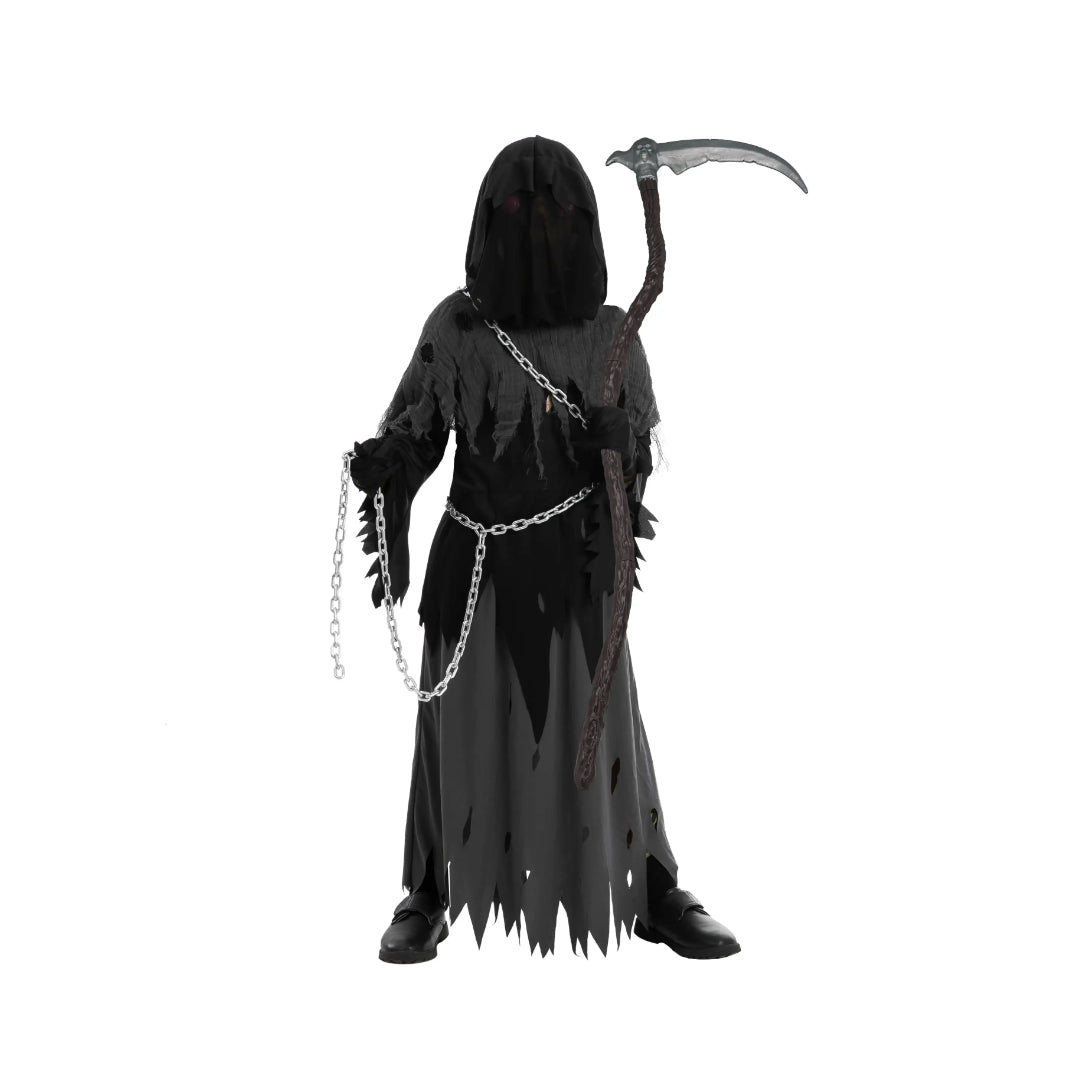 Fatos de Halloween Conjunto de Túnica com Capuz do Ceifador