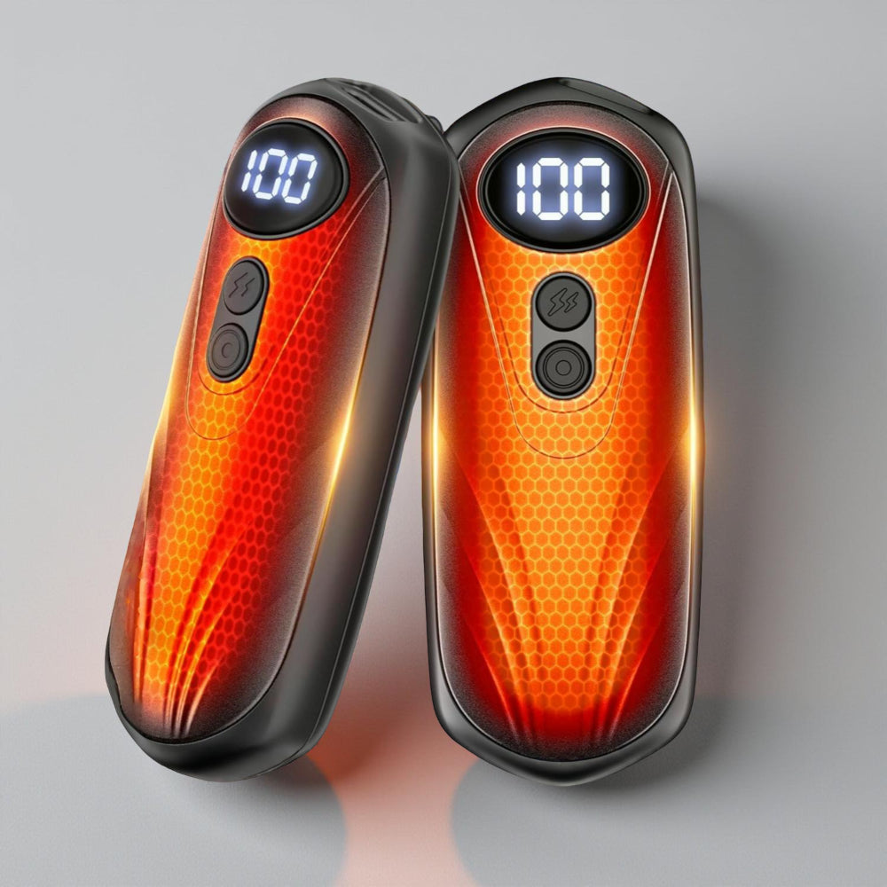 Wiederaufladbares Taschenwärmer-Set mit LED-Handwärmern