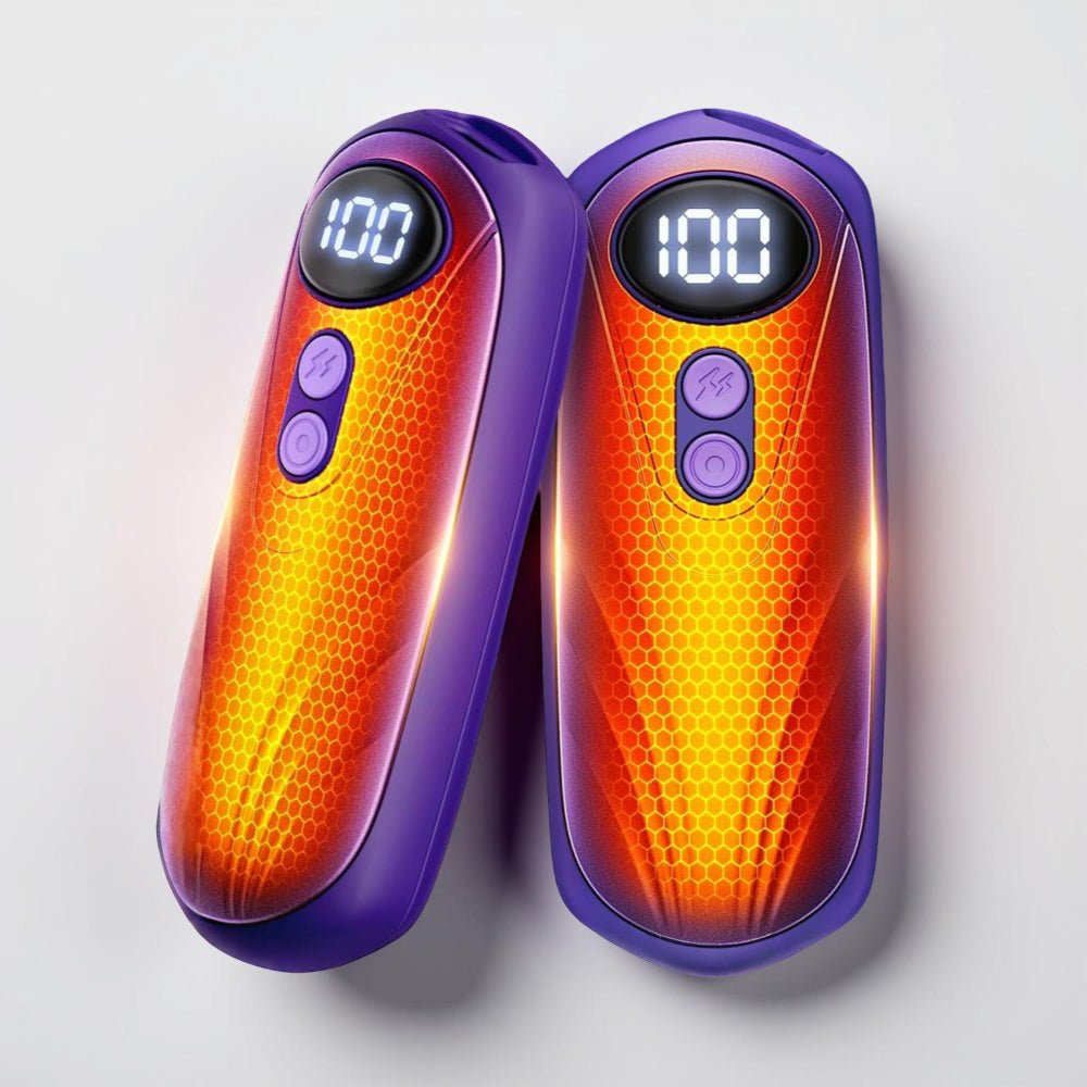 Wiederaufladbares Taschenwärmer-Set mit LED-Handwärmern