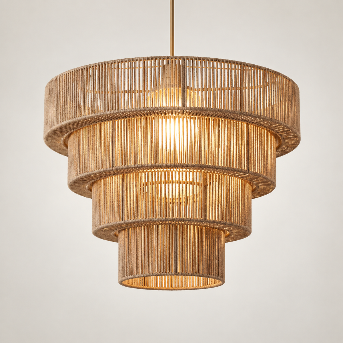 Håndlavet loftlampe med justerbar højde og moderne design