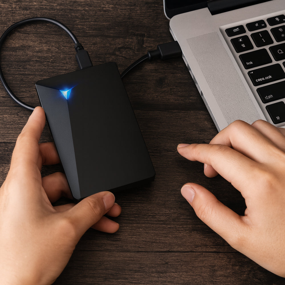 Externe tragbare USB-Festplatte mit schlankem Design
