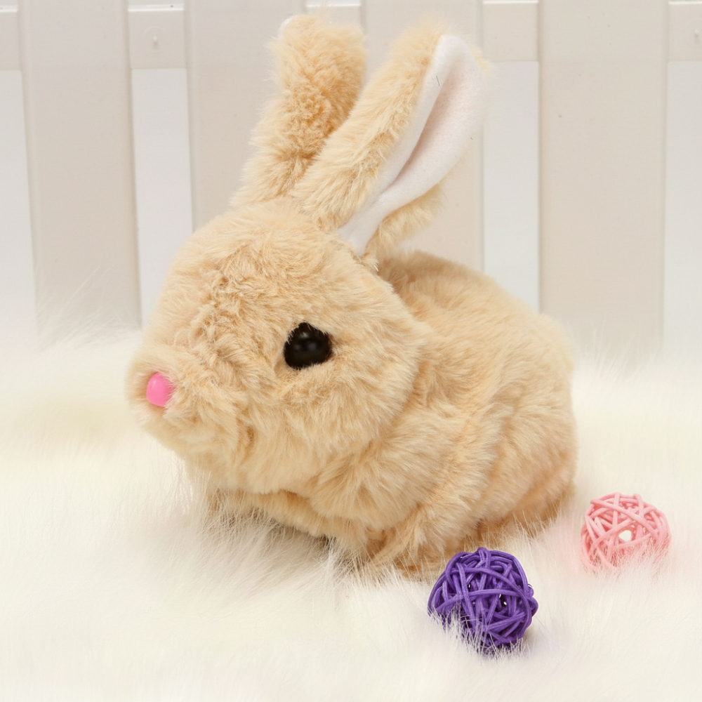 Juguete de Peluche Realista de Conejito Interactivo y Sensible para Niños
