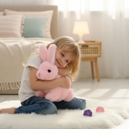 Juguete de Peluche Realista de Conejito Interactivo y Sensible para Niños
