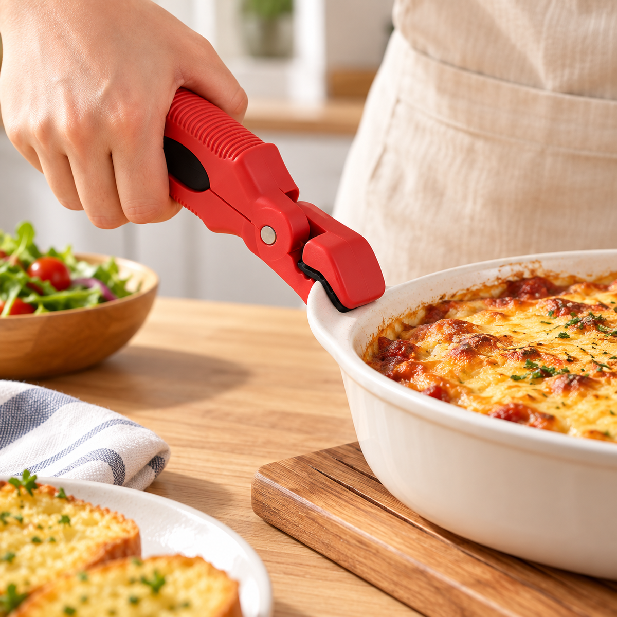 Portautensili da cucina con manico resistente al calore e impugnatura antiscivolo