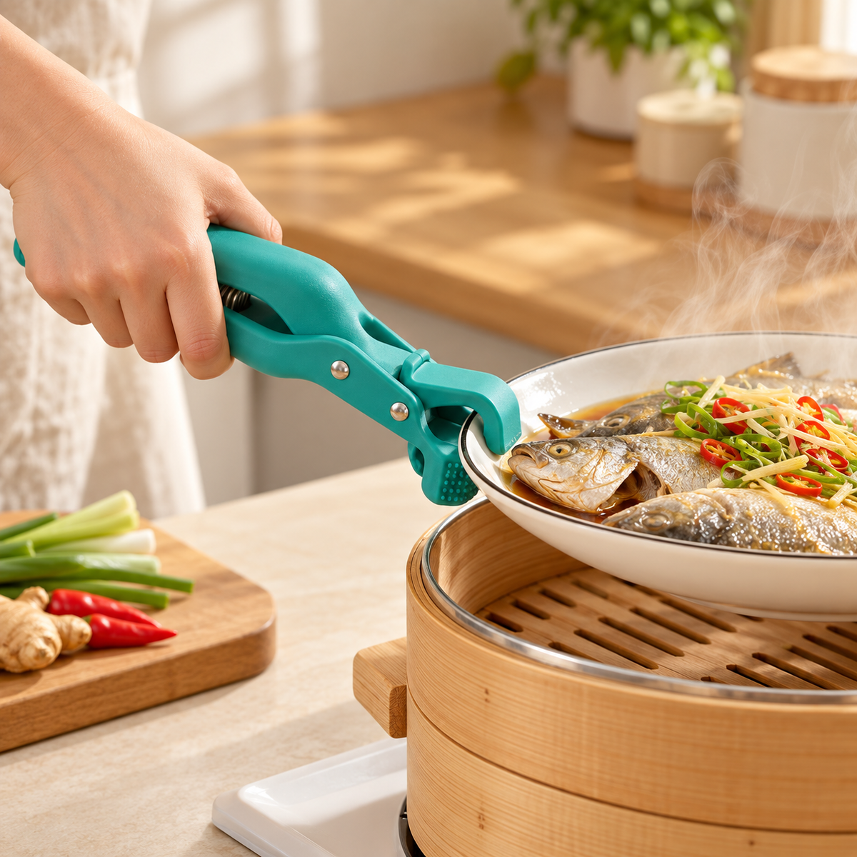 Heat Resistant Kitchen Tongs Non Slip Easy Grip Design