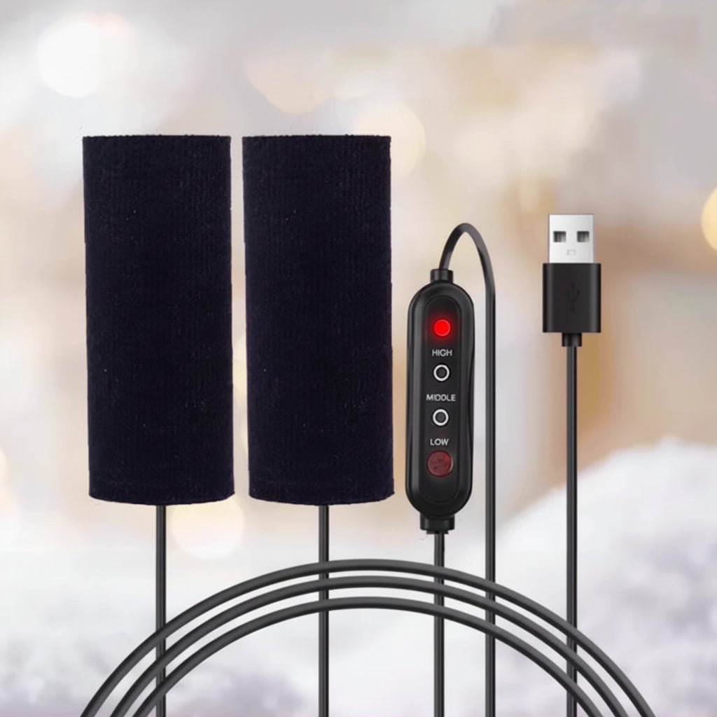 Impugnature Riscaldate per Manubrio Moto Controllo della Temperatura Alimentate via USB