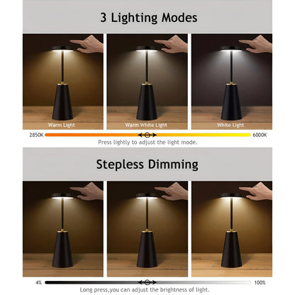 Lámpara Elegante | Lámpara de Mesa Recargable Sin Cables