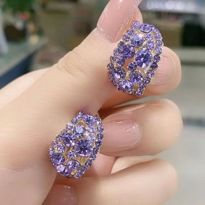 Orecchini a cerchio in lega sterling con diamanti per la Festa della Mamma