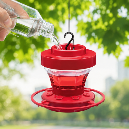 Kolibri-Futterspender zum Aufhängen im Garten mit einfachem Nachfüll-Design