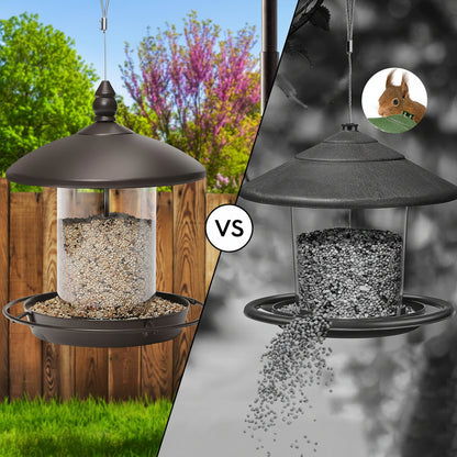 Metal Bird Feeder 360 Degree Perch Easy Refilling Cleaning