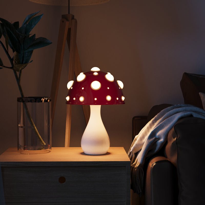 LED Svampebordlampe | Moderne Amanita-inspireret Lys