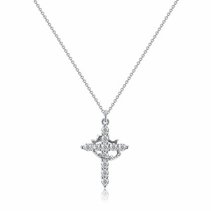 Necklace Cross Pendant Crown Mothers Day Faith Jewelry Gift