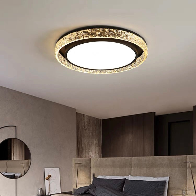 Crystal Halo LED-Deckenleuchte | Fernbedienbar dimmbare Aufbaumontage