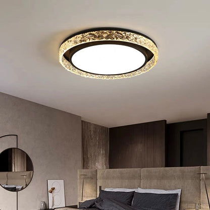 Crystal Halo LED-Deckenleuchte | Fernbedienbar dimmbare Aufbaumontage