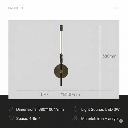 Væglampe LED Moderne Metal Akryl Indendørs Væglampe