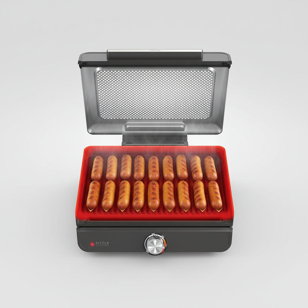 Indendørs Grillpande 500°F Nonstick Plade Familieretter
