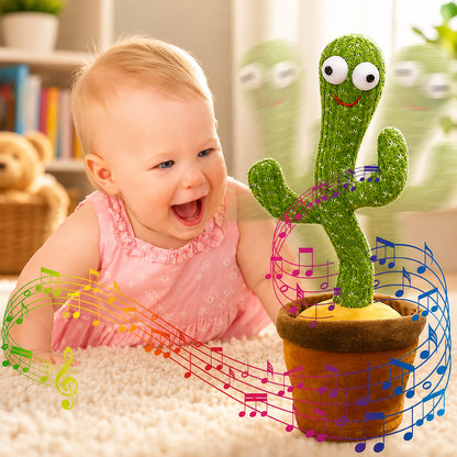 Juguete interactivo de cactus bailarín que habla y canta de peluche