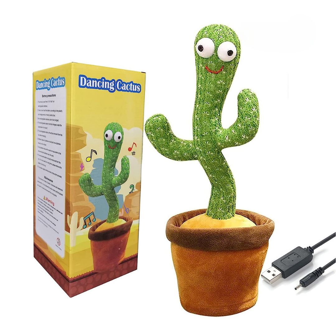 Juguete interactivo de cactus bailarín que habla y canta de peluche