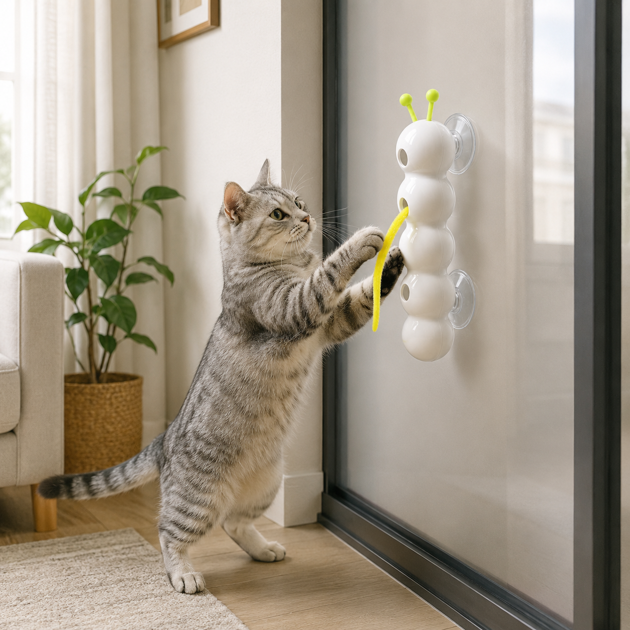 Interaktives Katzenspielzeug – intelligentes, bewegungsgesteuertes Wand-Puzzlespiel