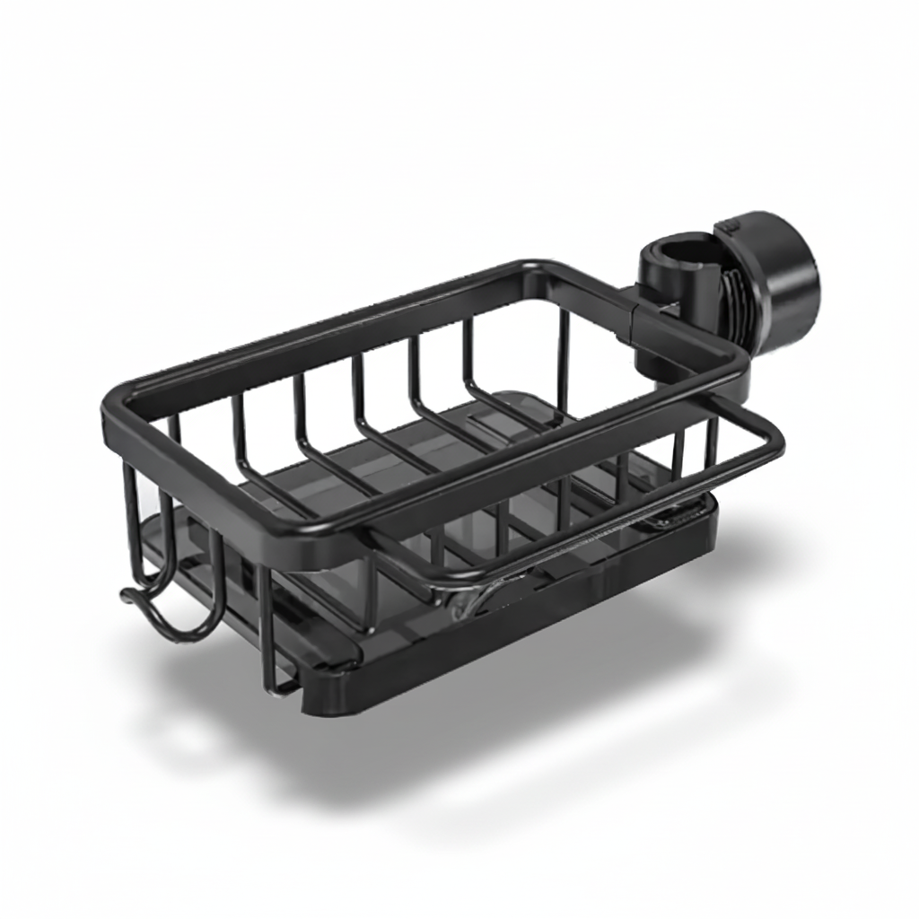 Organizzatore per Lavello da Cucina Cestino di Stoccaggio in Alluminio con Design per Drenaggio Rapido